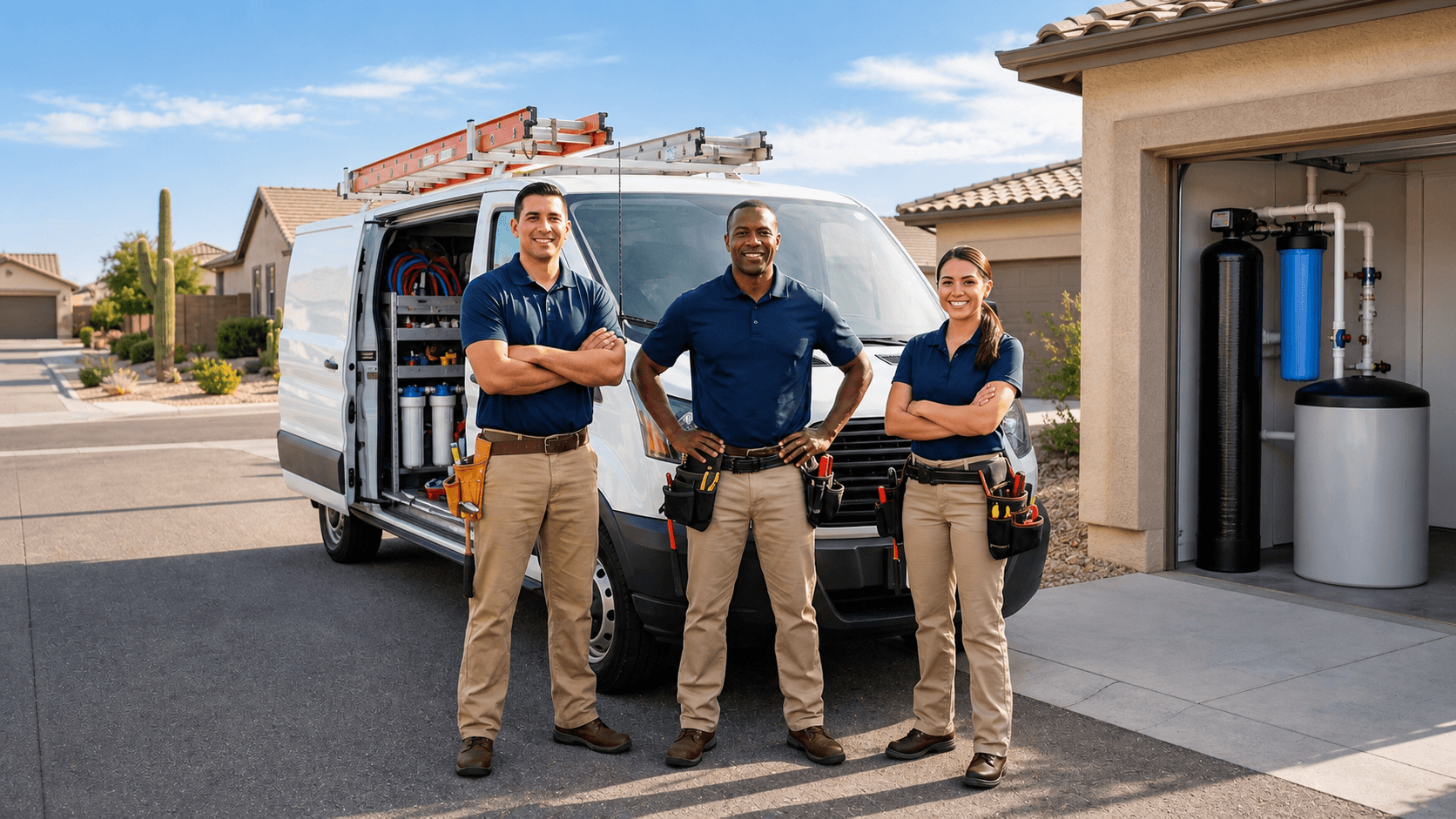 Professional licensed plumbers ready to install home water systems